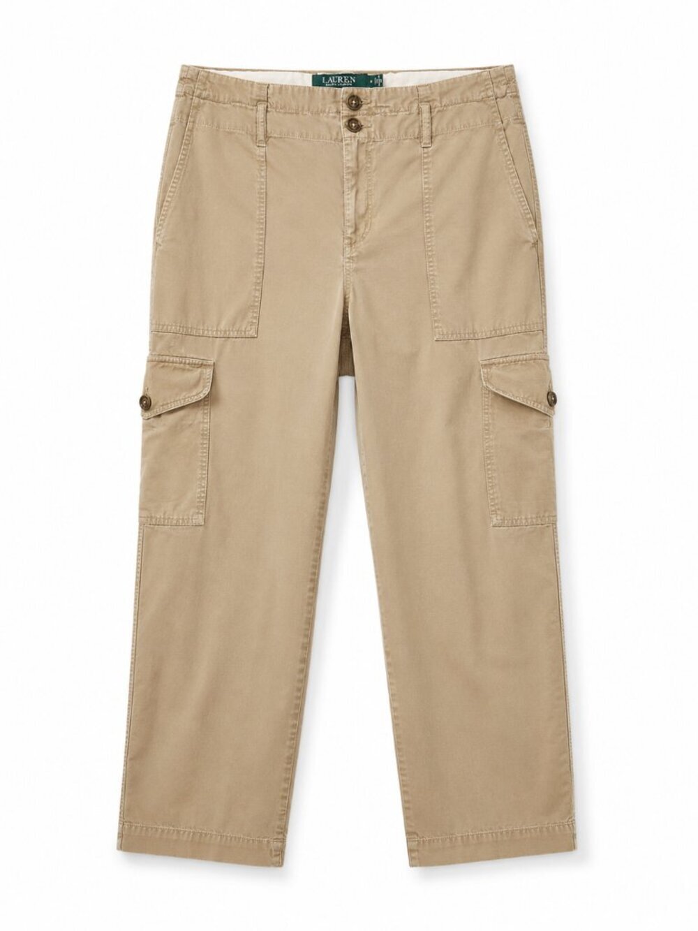 Lauren Ralph Lauren Khaki Cargo Pants Size 8 Cotton Utility Safari Old Money